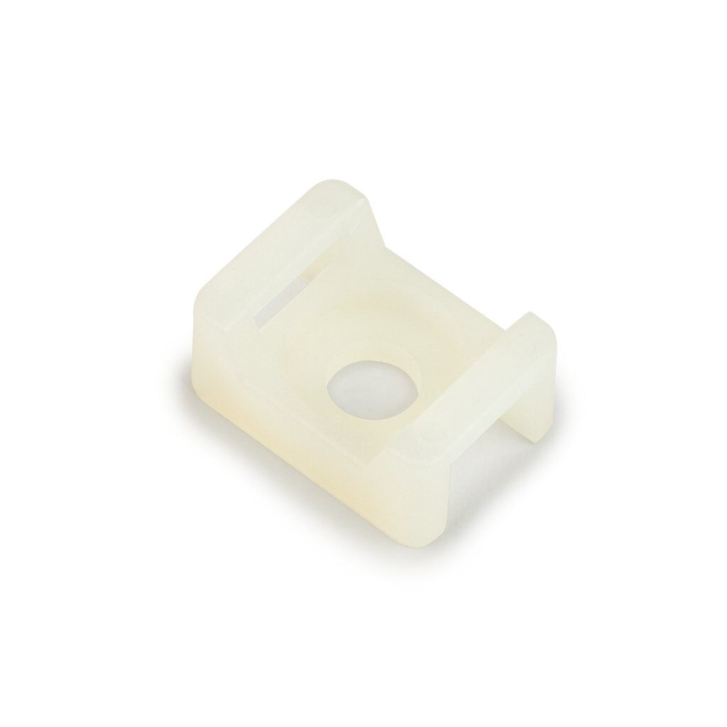 3M 6294 3M Cable Tie Mounting Base, CTB75X75NTA-C, natural, 4-way adhesive mount, 3/4 in x 3/4 in (1.9 cm x 1.9 cm) 3M 6294