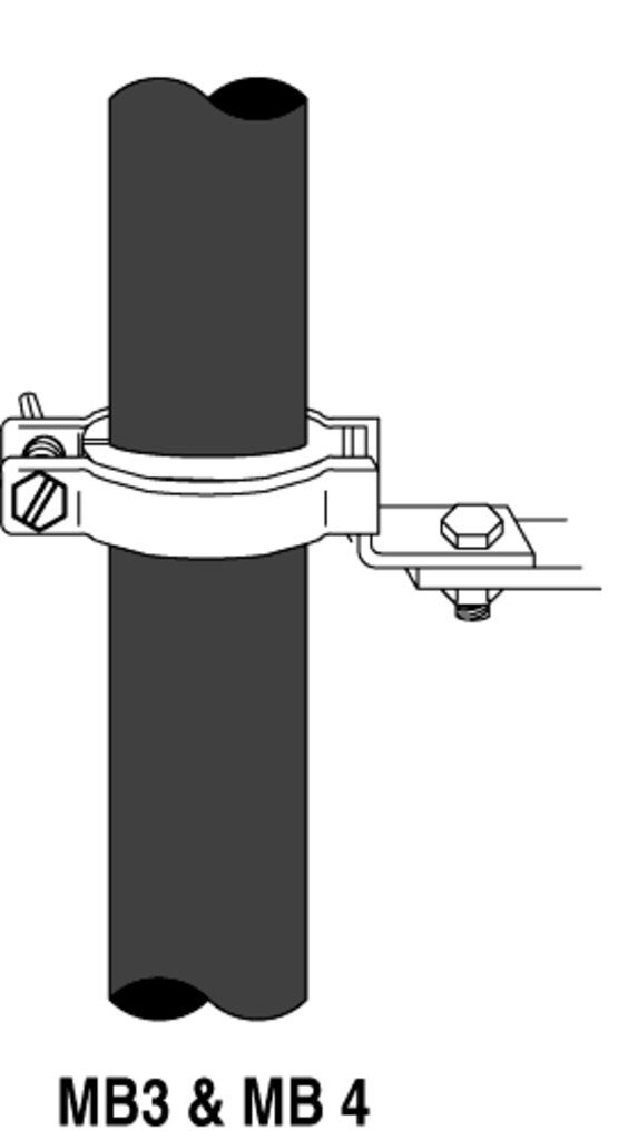 Fire Barriers 3M PT4SMB Fire Barrier Pass-Through Single Mounting Brackets Pair Single 4 in x 4 in Square
