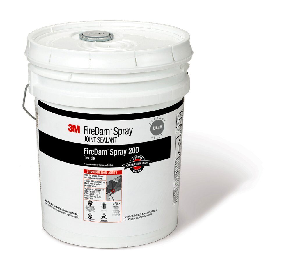 Fire Safety 3M FD-SPRAY 200- GRAY Firedam Spray Fd-Spray-200 Grey 5 Gallon Pail