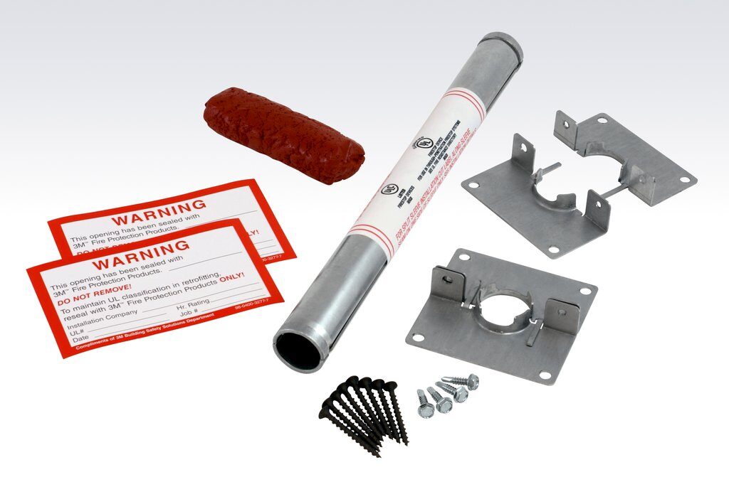 Fire Barriers 3M DT100 Fire Barrier Putty Sleeve Kit Dt 100 1 in Round