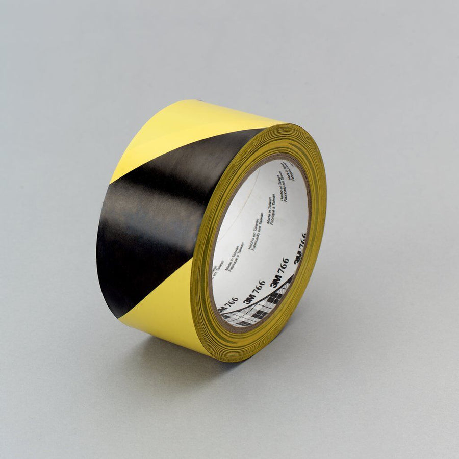 Safety Tapes 3M 766-2X36 Hazard Warning Tape 766 Black/Yellow 5.0 mil (2 Inch x 36 Yards)