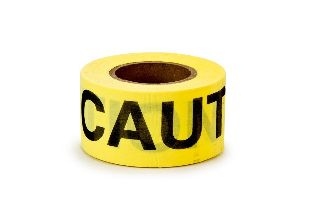 Safety Tapes 3M 516 Barricade Tape 516 Yellow Caution (3 Inch x 150 ft)