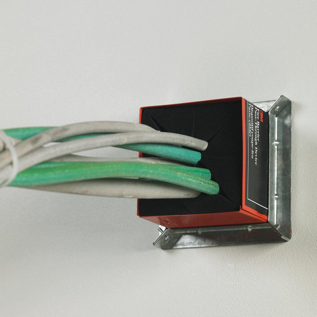 3M 7100004181 Fire Barrier Pass-Through Device PT4SD square 4 in (10.2 cm) 3M 7100004181