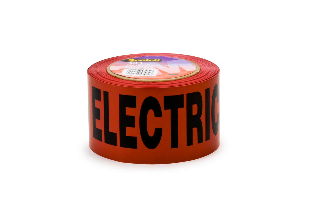 Safety Tapes 3M 302 Buried Barricade Tape 302 Red Caution Buried Electric Line (3 Inch x 1000 ft)