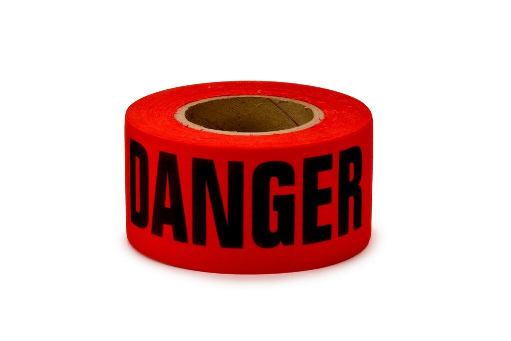 Safety Tapes 3M 515 Barricade Tape Red Danger (3 Inch x 150 ft)