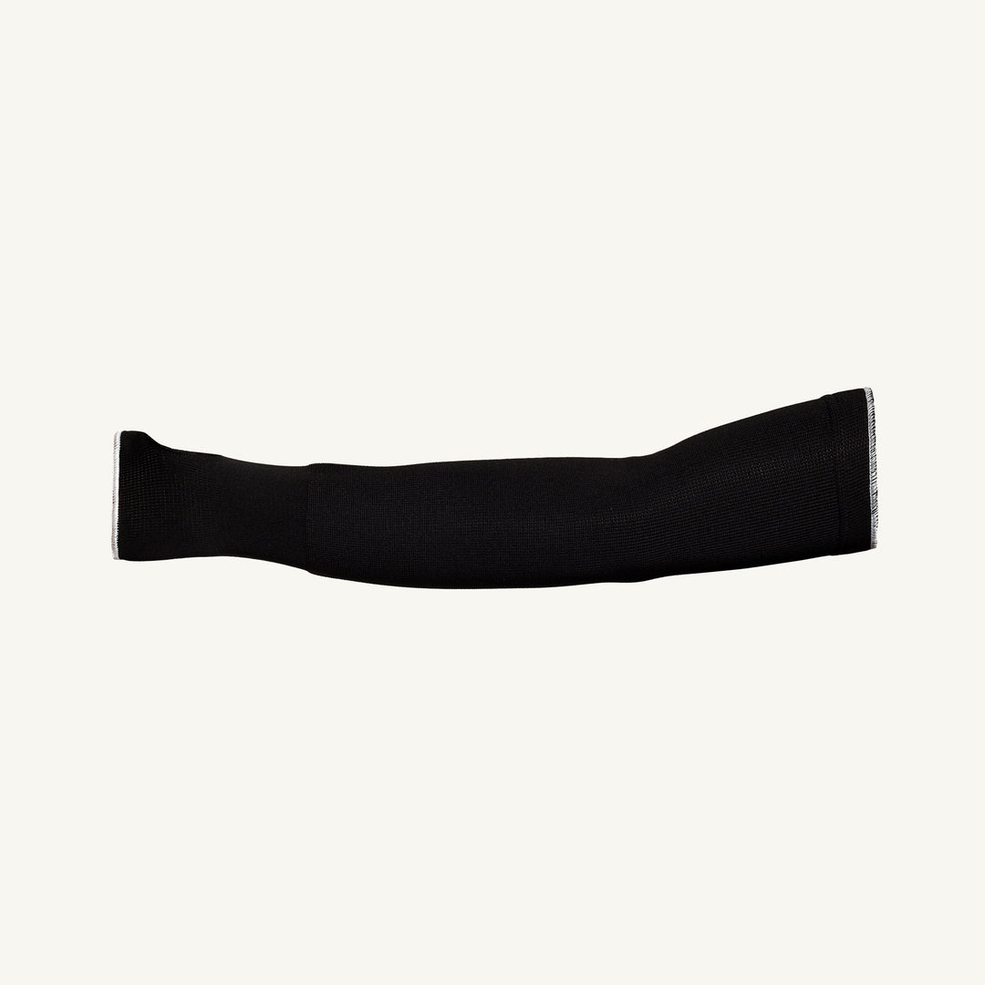 Superior Glove KP1T10TH/S Black Cutban Sleeve Tapered Knit Single Layer 10 Inch With Thumhole ANSI A2 Cut