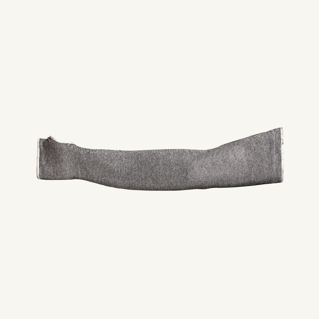 Reusable Sleeves Superior Glove KTAG1T18TS Sleeve Grey Tapered Knit Singer Layer 18 Inch With Thumbhole (Small)