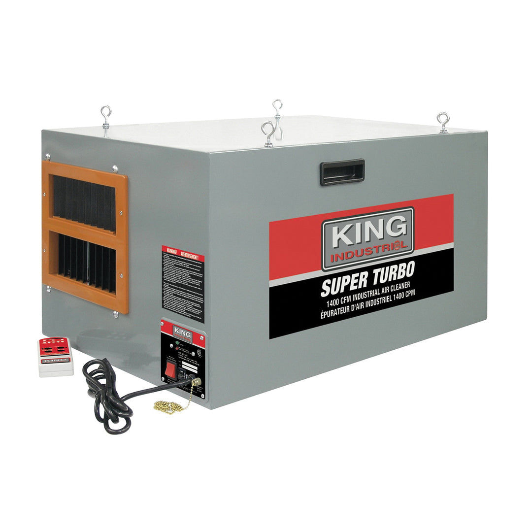 King Canada KAC-1400 Air Cleaner, Super Turbo, 3 Speed Remote, 1400 CFM King Canada KAC-1400