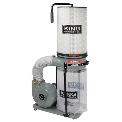 King Canada KC-2405C/KDCF-2400 Dust Collector, 1 HP, 110V, 700 CFM w/Canister Filter King Canada KC-2405C/KDCF-2400