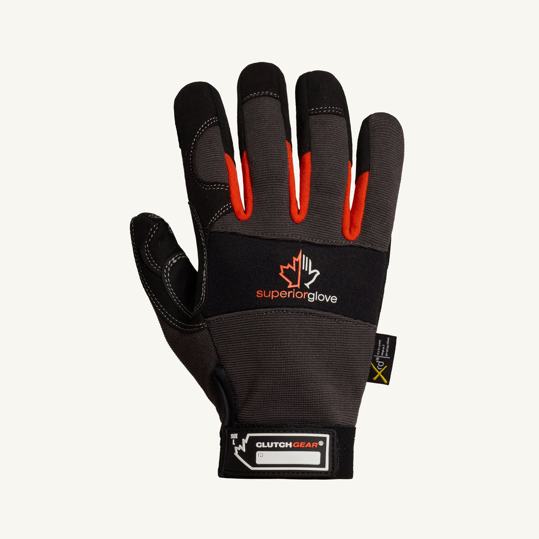 Reusable Gloves Superior Glove MXGBE/M Black Mechanics Gloves with Synthetic Palms and Gription Patches (Medium)