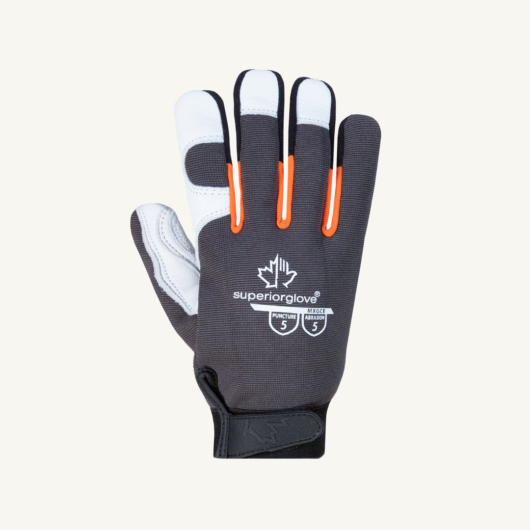 Reusable Gloves Superior Glove MXGCE/XL Goat-Skin Mechanics Gloves with Split Palm & Thumb Patches (X-Large)