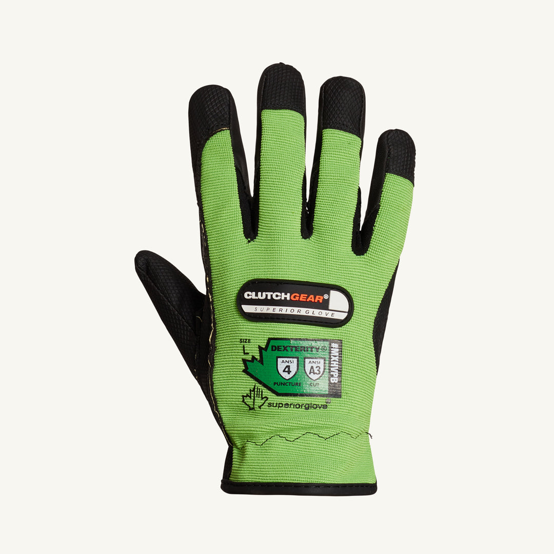 Superior Glove MXHVPB/XXL Hi-Viz Mechanics Glv Punkban Puncture Resist. Palm Astm C3/P4 Superior