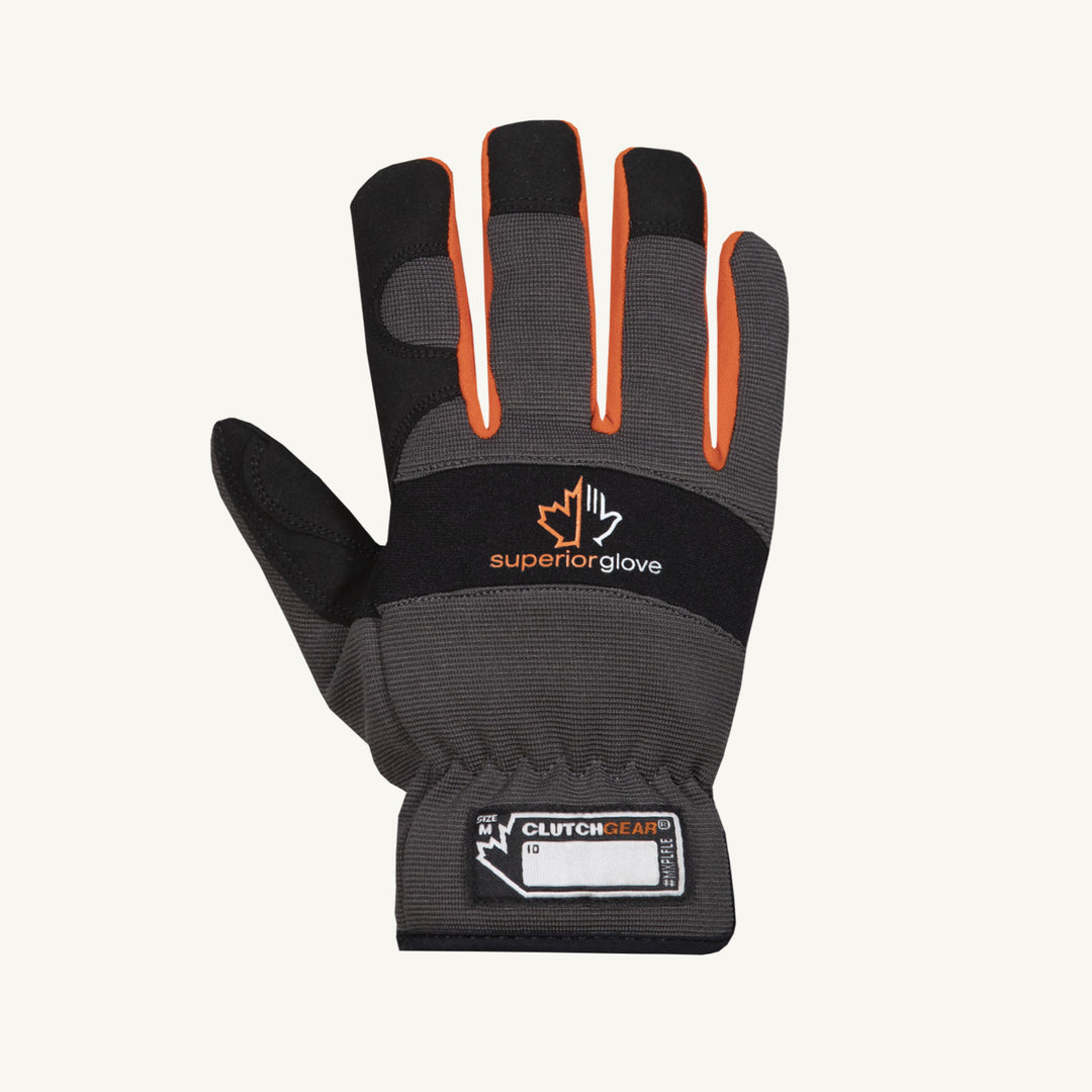 Superior Glove MXPLFLE-S Clutch Gear Black Synthetic Leather Mechanics / Drivers Style Glove Fleece Lined