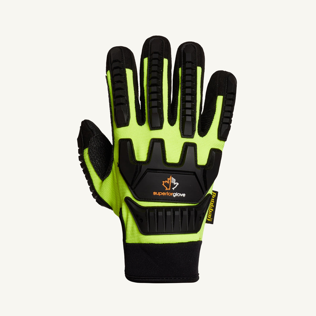 Reusable Gloves Superior Glove MXVSBPB/L Anti-Impact Mechanics Gloves with Punkban Liner (Large)