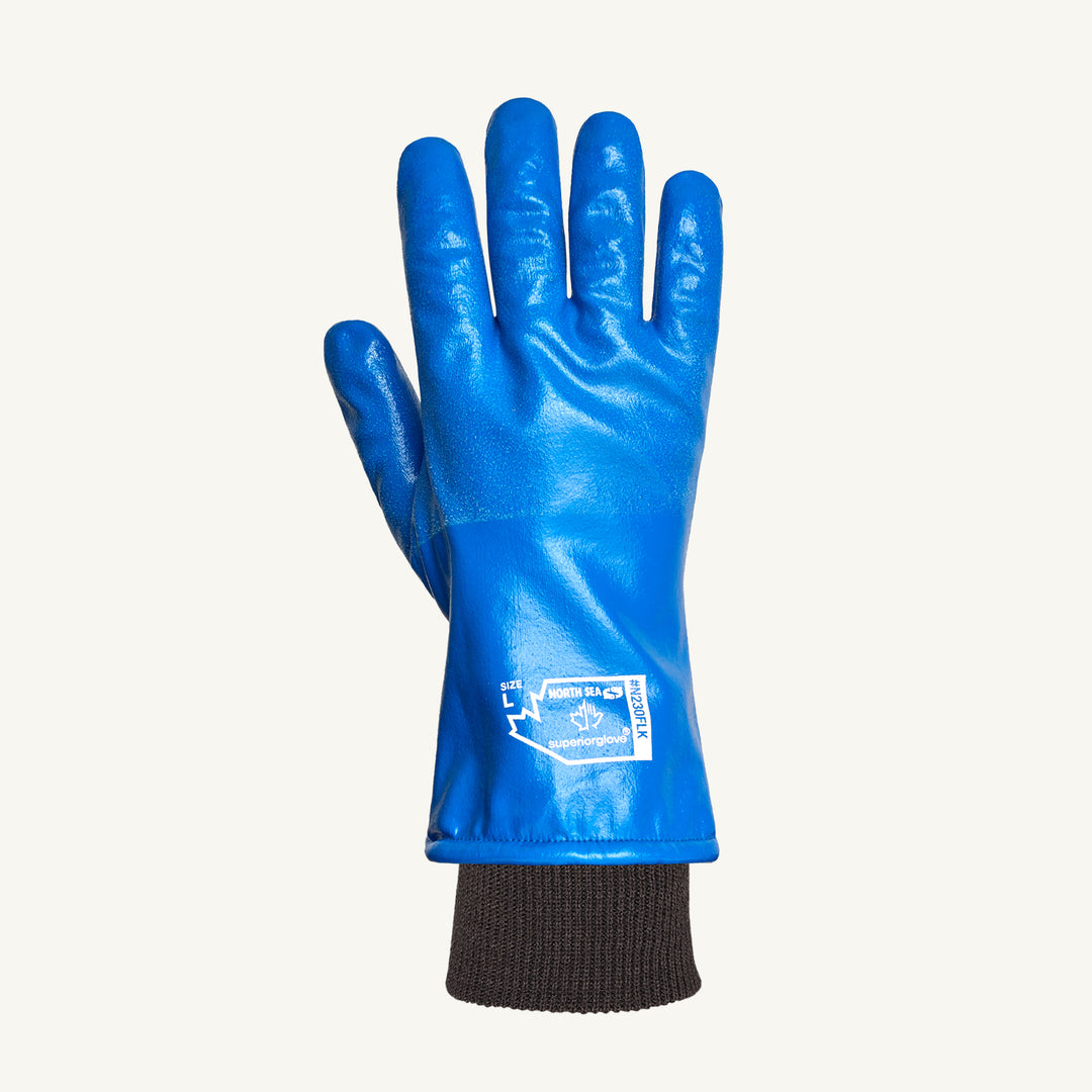 Superior Glove N230FLKLXX North Sea - Nitrile Coated Glove 11 In W/Knitwrist Fleece Lined Cold & Oil Resist Excellent Grip