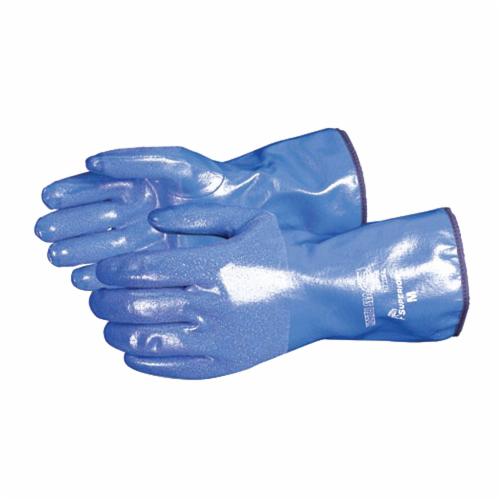 Reusable Gloves Superior Glove N230FLM Cold & Chemical Resistant Nitrile Coated Gloves with Fleece Lining and Excellent Wet Grip (Medium)