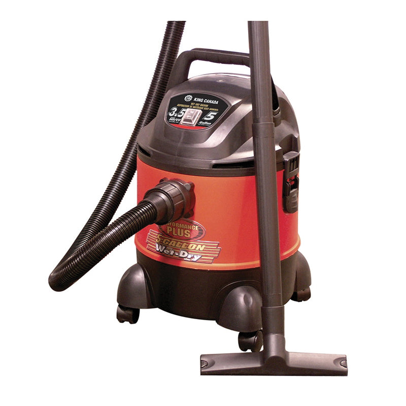 Vacuums Wet / Dry & Accessories King Canada 8520LP Wet / Dry Vacuum 5 Gallon 3.5 Peak Hp
