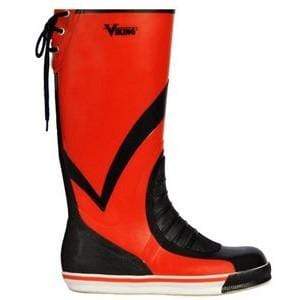 Viking Mariner VW26R-7  ~  Yacht Rain Boots with Polyester Lining in Red - 16 Inch (Size 7) - Ariba Safety