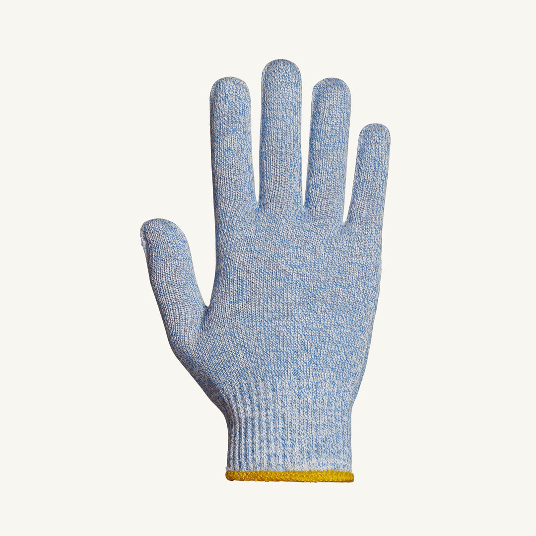 Superior Glove S10SXB/L Sure Knit String 10Ga Knit Glove Blended High Performance Fibers Blue Ansi A8 Cut Superior