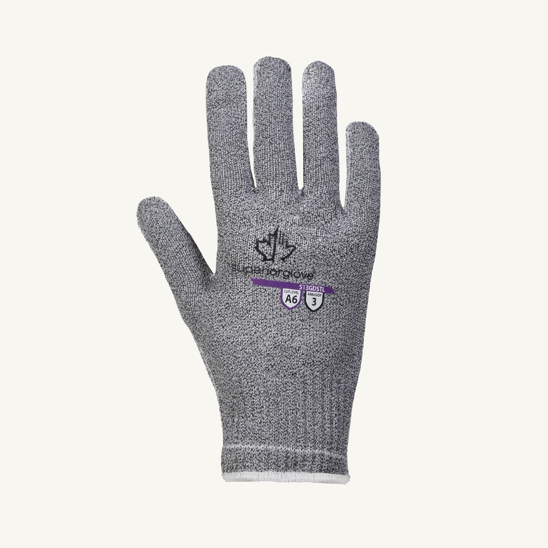 Reusable Gloves Superior Glove S13GDSTLXS 13 Gauge String Knit Dyneema/Stainless Steel Gloves (X-Small)