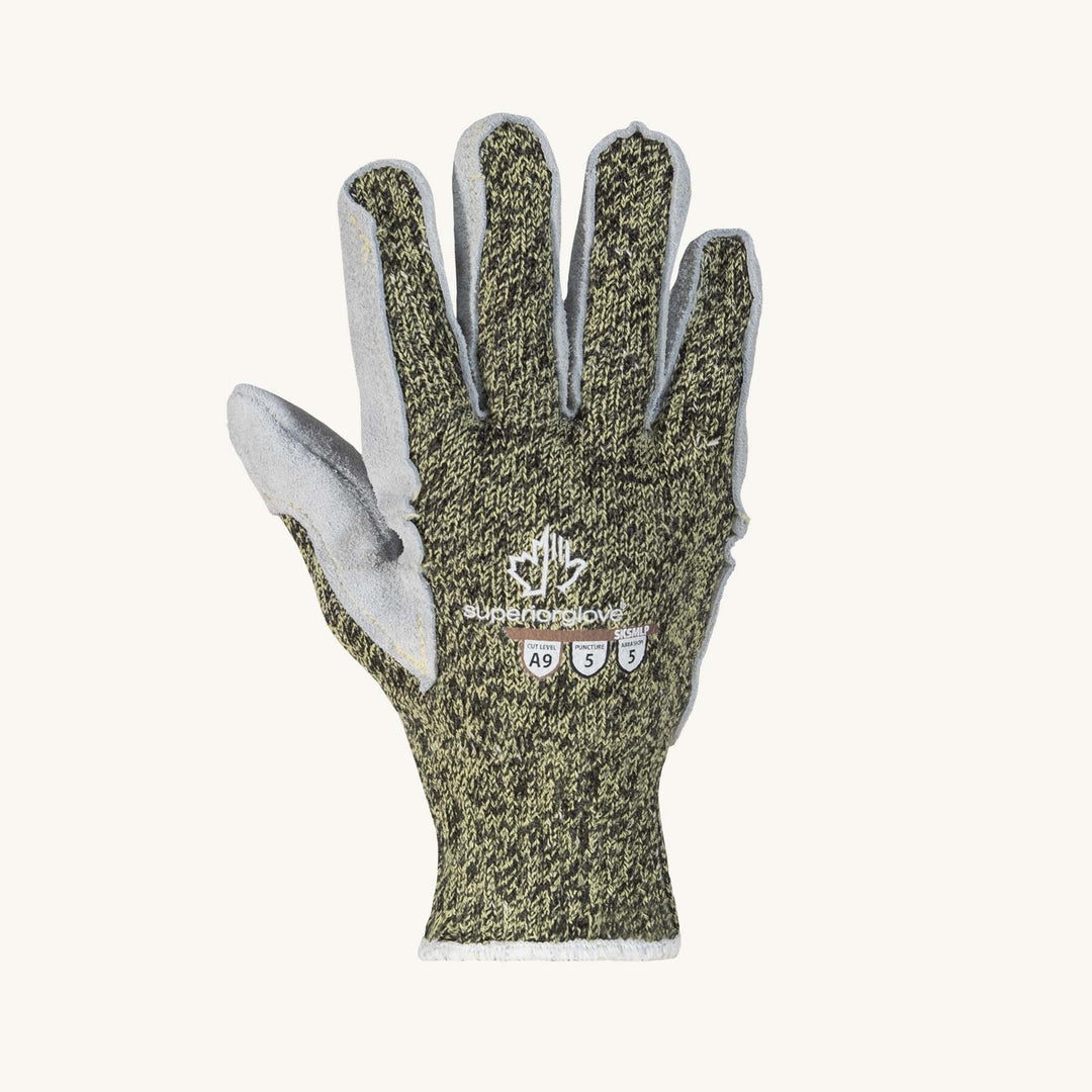 Reusable Gloves Superior Glove SKSMLP/XL String Kevlar/Steel Gloves with Steel Mesh Liner and Split Palms (X-Large)