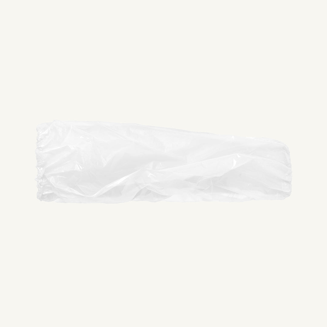 Superior Glove SLPD16E Sleeve White Poly Disposable 16 Elastic Ends CFIA Approved 100 Sleeves/Package Superior SLPD16E