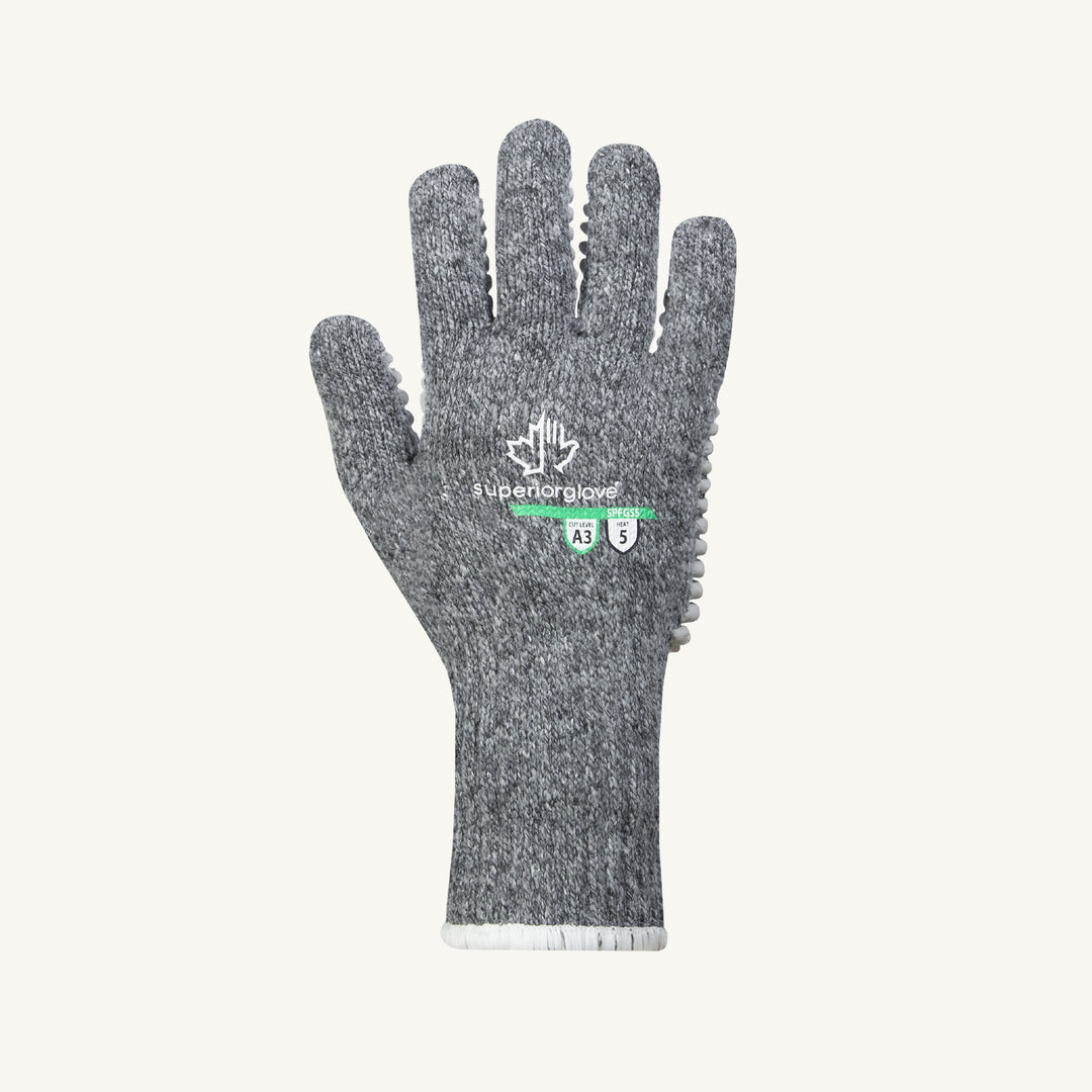 Reusable Gloves Superior Glove SPFGSS-S/M Knit Poly/Glass Gloves with Silicone Striped Palms (Small/Medium)