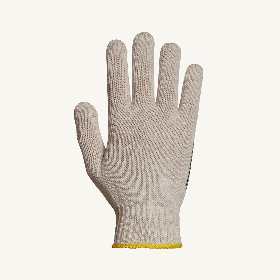 Reusable Gloves Superior Glove SQD/XL Economy Cotton/Polyester Gloves with PVC Dot Palms (X-Large)