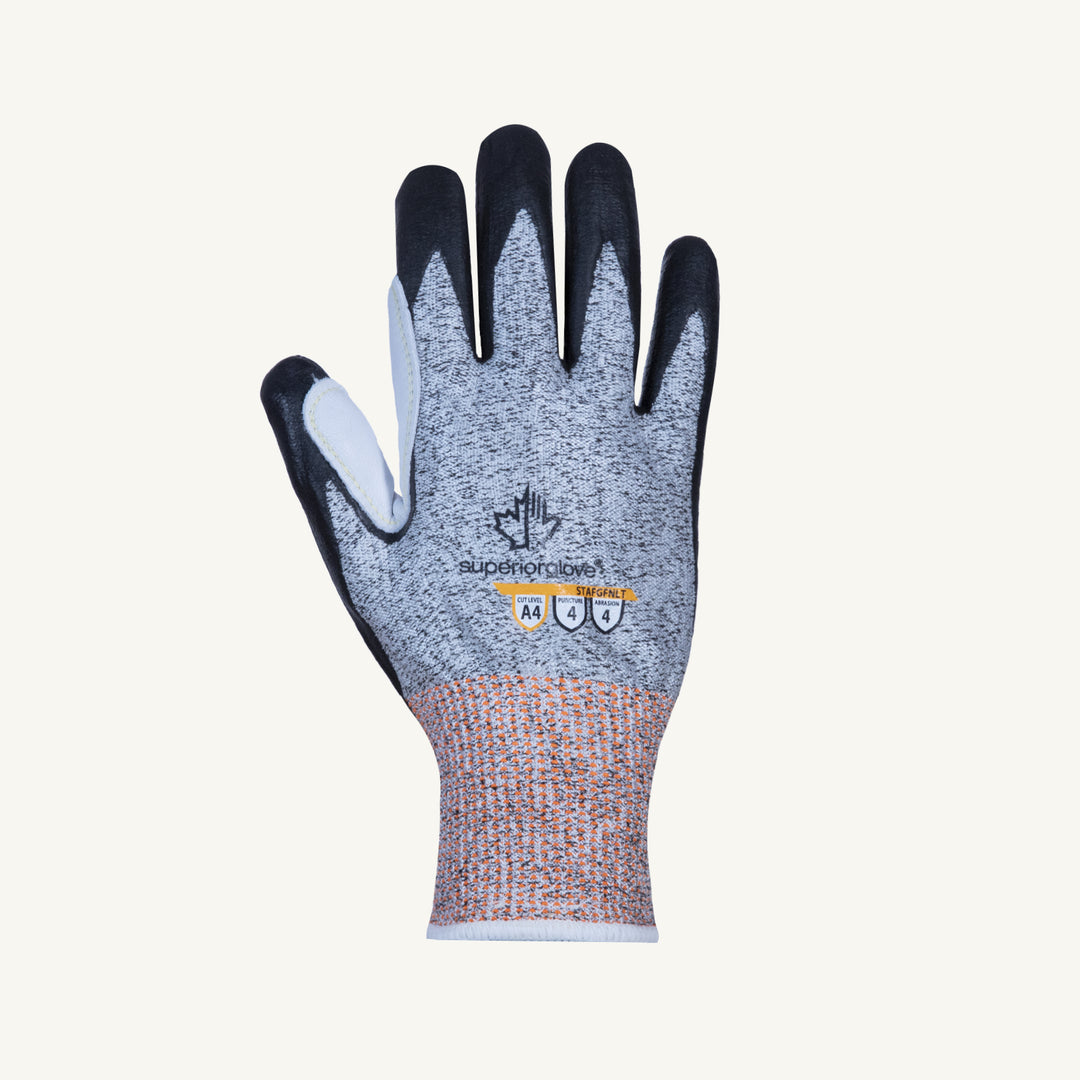 Reusable Gloves Superior Glove STAFGFNLT1 Cut-Resistant Glove With Foam Nitrile Palms and Reinforced Thumb (Size 11)
