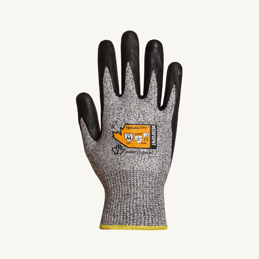 Reusable Gloves Superior Glove STAFGFNT10 Gloves - High Performance Blended Fibers with Foam Nitrile Palms (Size 10)