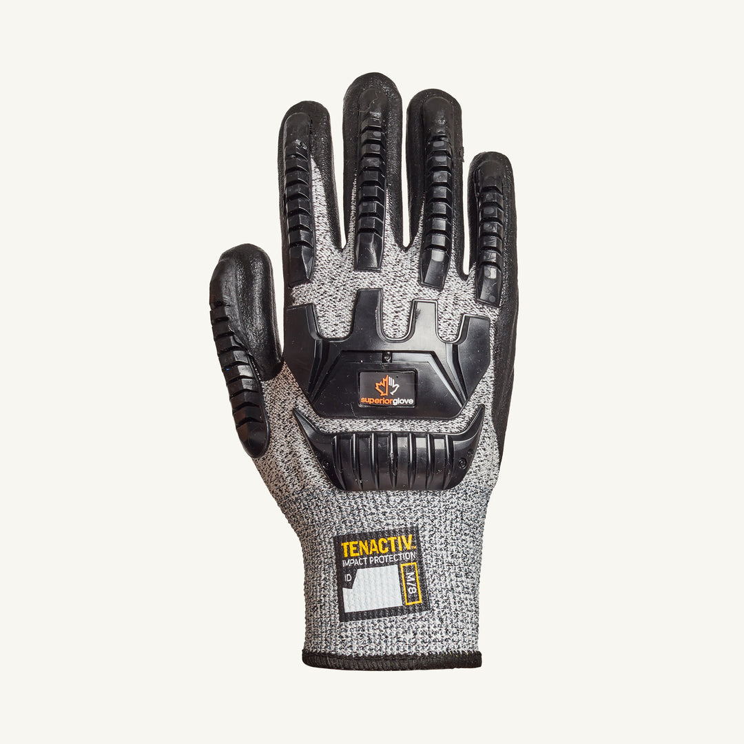 Reusable Gloves Superior Glove STAFGFNVB0 Cut-Resistant Gloves with Foam Nitrile Coated Palms and Anti-Impact Taper Back (Size 10)
