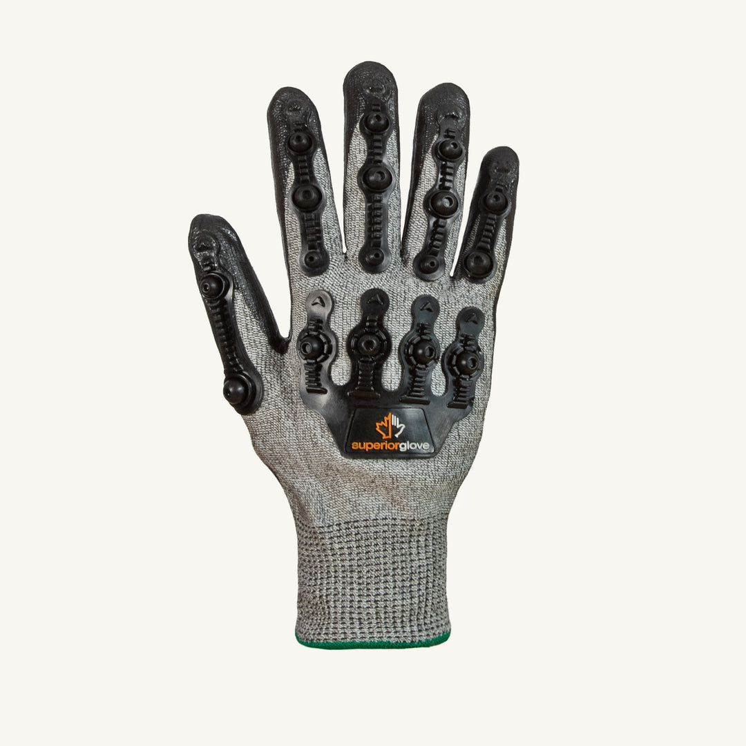 Superior Glove STXFNVB/XS Glove - Tenactiv 13Ga Blended W/ Wire Core Foam Nitrile Palm Skeleton Tpr Back ANSI A5 Cut Impact 3