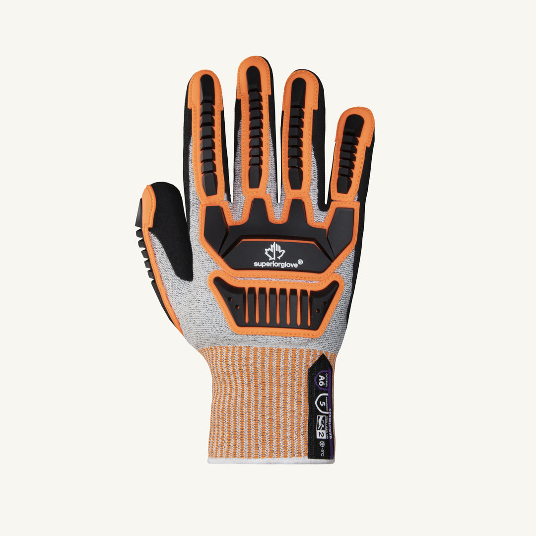 Superior Glove STXWLPNVB11 Glove - Tenactiv 13Ga Hppe/Steel Acrylic Lined Waterproof Micropore Nitrile Palm Tpr Back