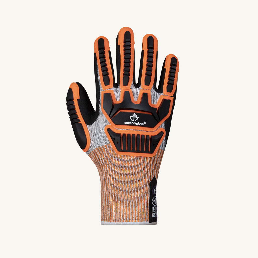 Superior Glove STXWPNVB-8 Glove - Tenactiv 13Ga Hppe/Steel Waterproof Micropore Nitrile Palm Tpr Back