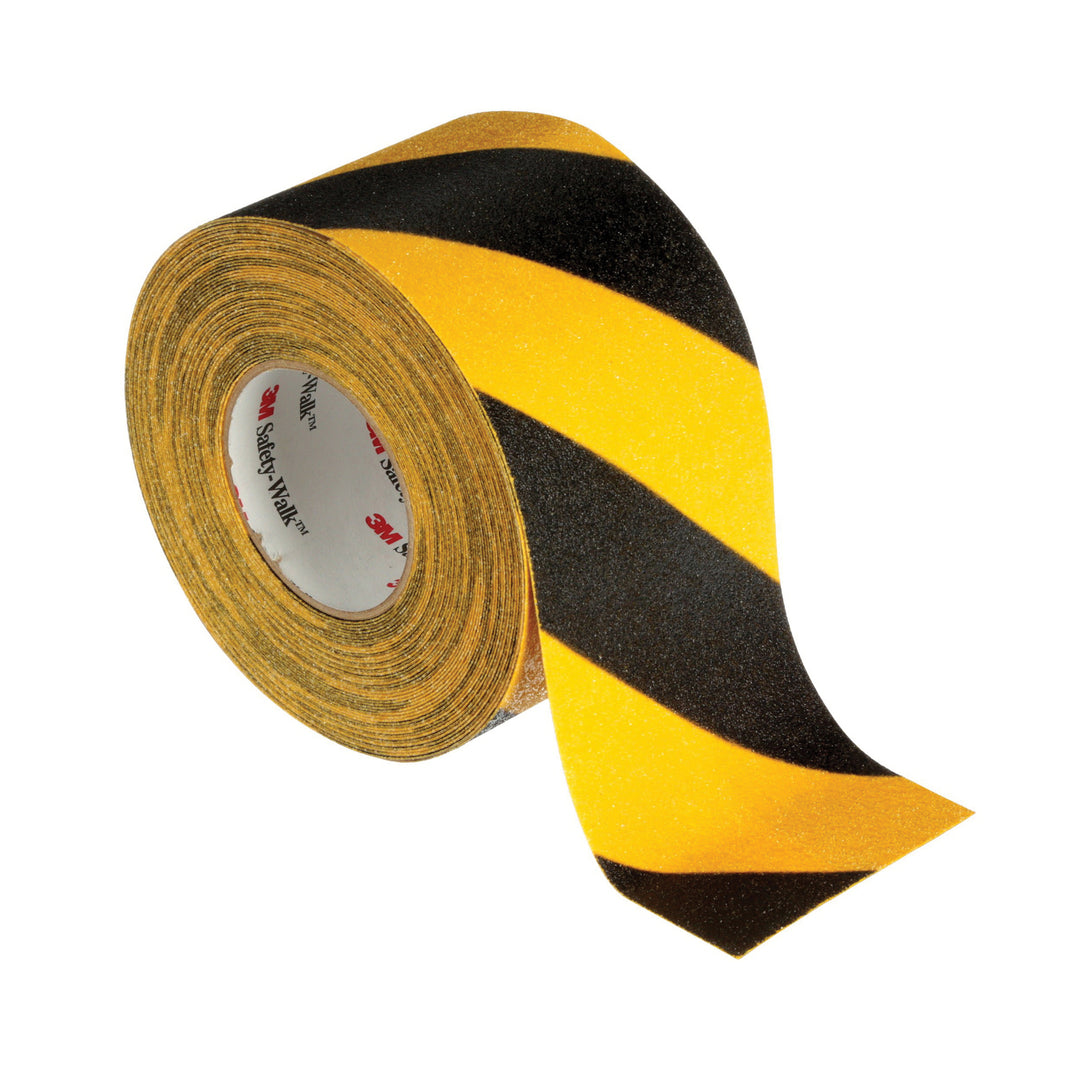 3M F-613-4X60 3M Safety-Walk Slip-Resistant General Purpose Tapes and Treads 613, Black/Yellow Stripe, 4 in x 60 ft, Roll, 1/case 3M F-613-4X60