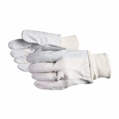 Reusable Gloves Superior Glove 630Ki Mens Economy Leather Palm Gloves with Cotton Back and Knit Wrist (One-Size)