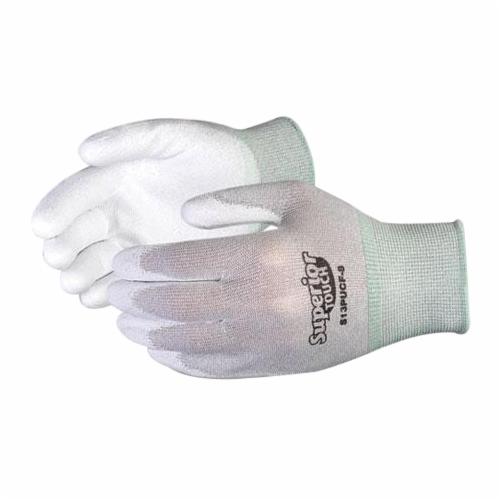 Superior Glove CS13PUCF-6 Cleanroom Processed String Anti-Static Nylon Glove Polyurethane Palm