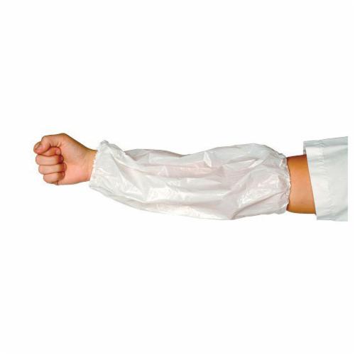 Superior Glove SLPD16E Sleeve White Poly Disposable 16 Elastic Ends CFIA Approved 100 Sleeves/Package Superior SLPD16E