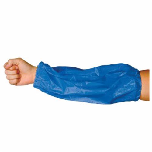 Superior Glove SLPD16EB Sleeve Blue Poly Disposable 16 Elastic Ends CFIA Approved 100 Sleeves/Package Superior SLPD16EB