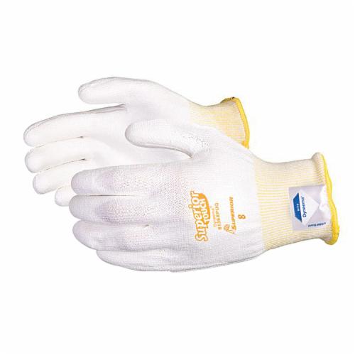 Superior Glove CS13SXPU-8 Cleanroom Processed White Dyneema Glove. Polyurethane Palm