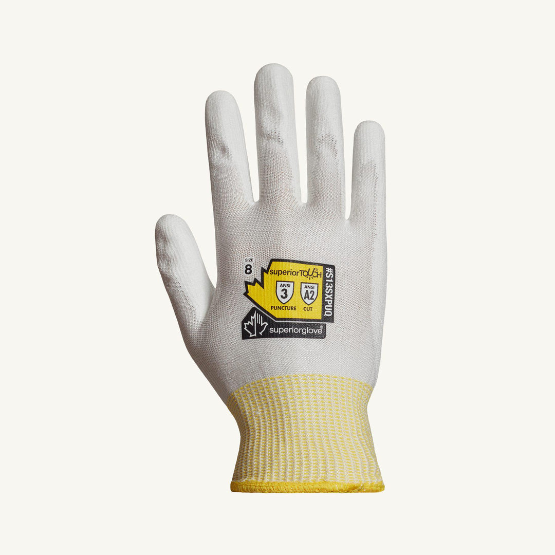 Reusable Gloves Superior Glove CS13SXPUQ2 Cleanroom Processed Polyurethane Palm-Coated Dyneema Glove (12)
