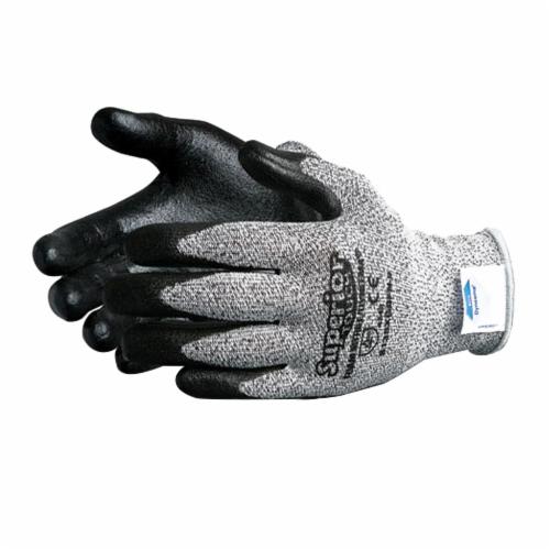 Reusable Gloves Superior Glove S13SXGBFN7 Dyneema Gloves with Foam Nitrile Coated Palms in Black (Size 7)