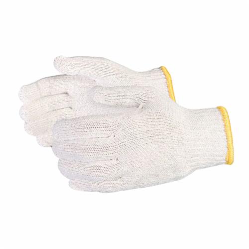 Reusable Gloves Superior Glove SBQ/L Economy Poly/Cotton String Knit Gloves in Bleached White (Large)