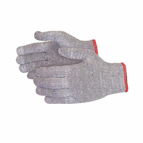 Reusable Gloves Superior Glove STCi/S Heavy String Knit Gloves with Blended Nylon/Tire Core For Longer Wear in Grey (Small)