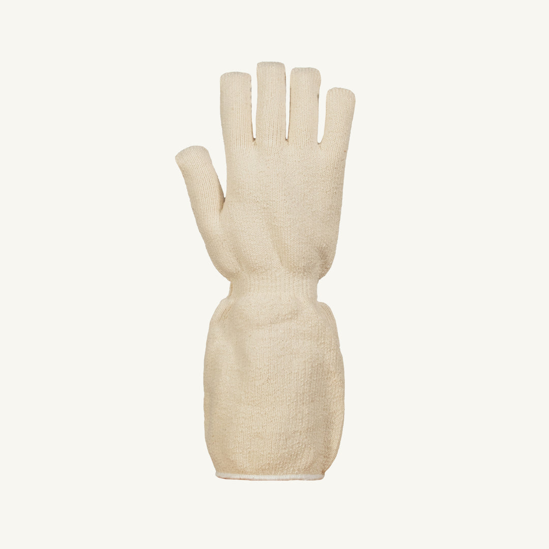 Superior Glove TRGSS-L/XL Glove - Coolgrip Loops In Terry Cotton Silicone Striped Palm 4In Knit Gauntlet ANSI Heat 5