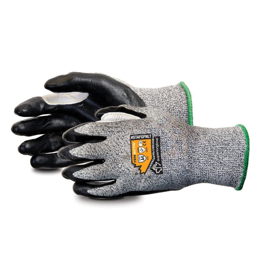 Reusable Gloves Superior Glove STAFGFNLT1 Cut-Resistant Glove With Foam Nitrile Palms and Reinforced Thumb (Size 11)
