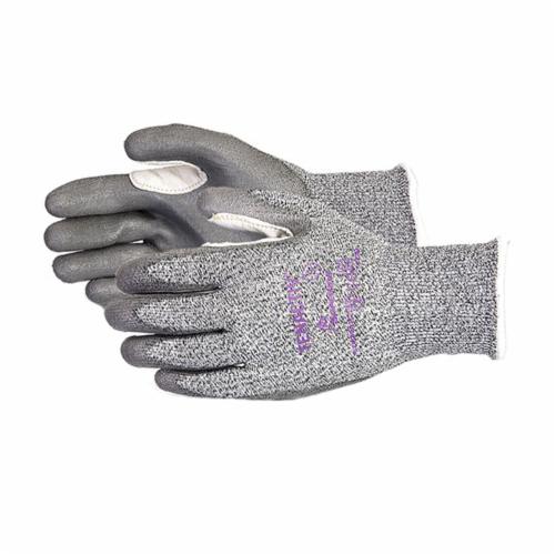 Reusable Gloves Superior Glove STAGPULTC0 Blended HPPE Cut-Resistant Gloves with Polyurethane Palms and Leather Thumb Patch (Size 10)