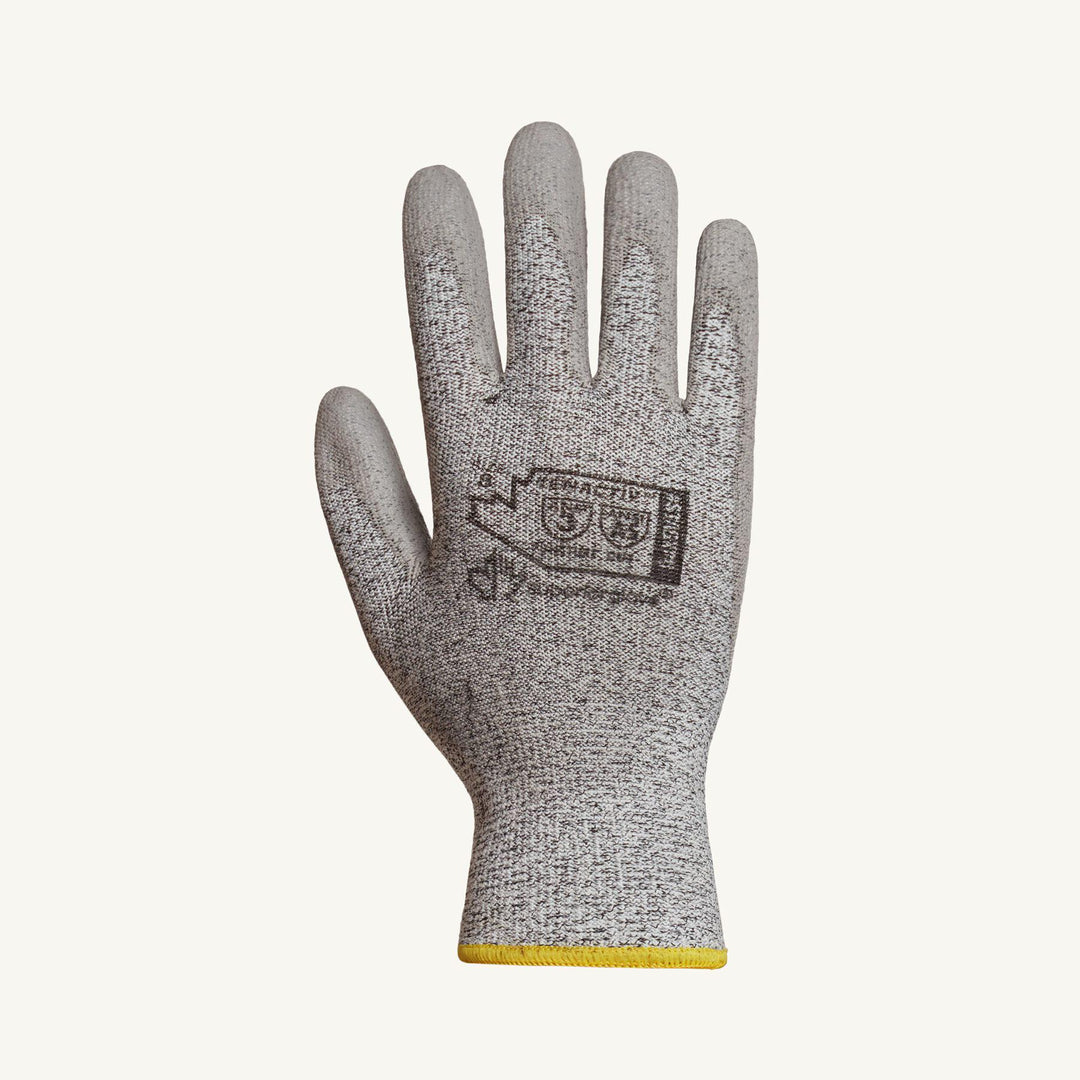 Superior Glove STAGXPU-10 Tenactiv Cx Gloves 13Ga Blended Hppe/Steel Polyurethane Palm Coated Ansi A5 Cut Superior