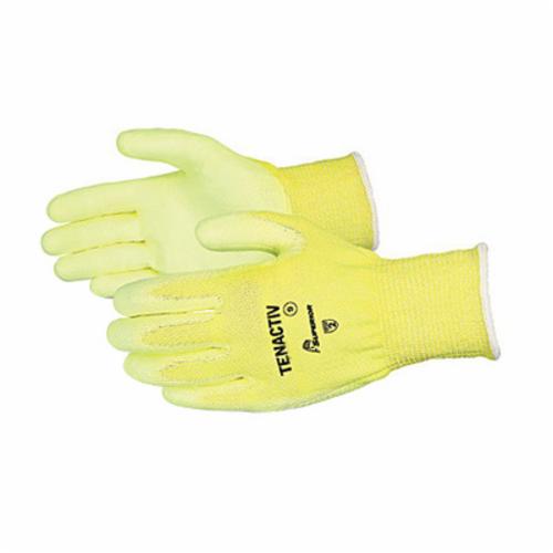 Reusable Gloves Superior Glove STAHVPU-9 Hi-Viz Cut-Resistant Gloves with Polyurethane Coated Palms (Size 9)