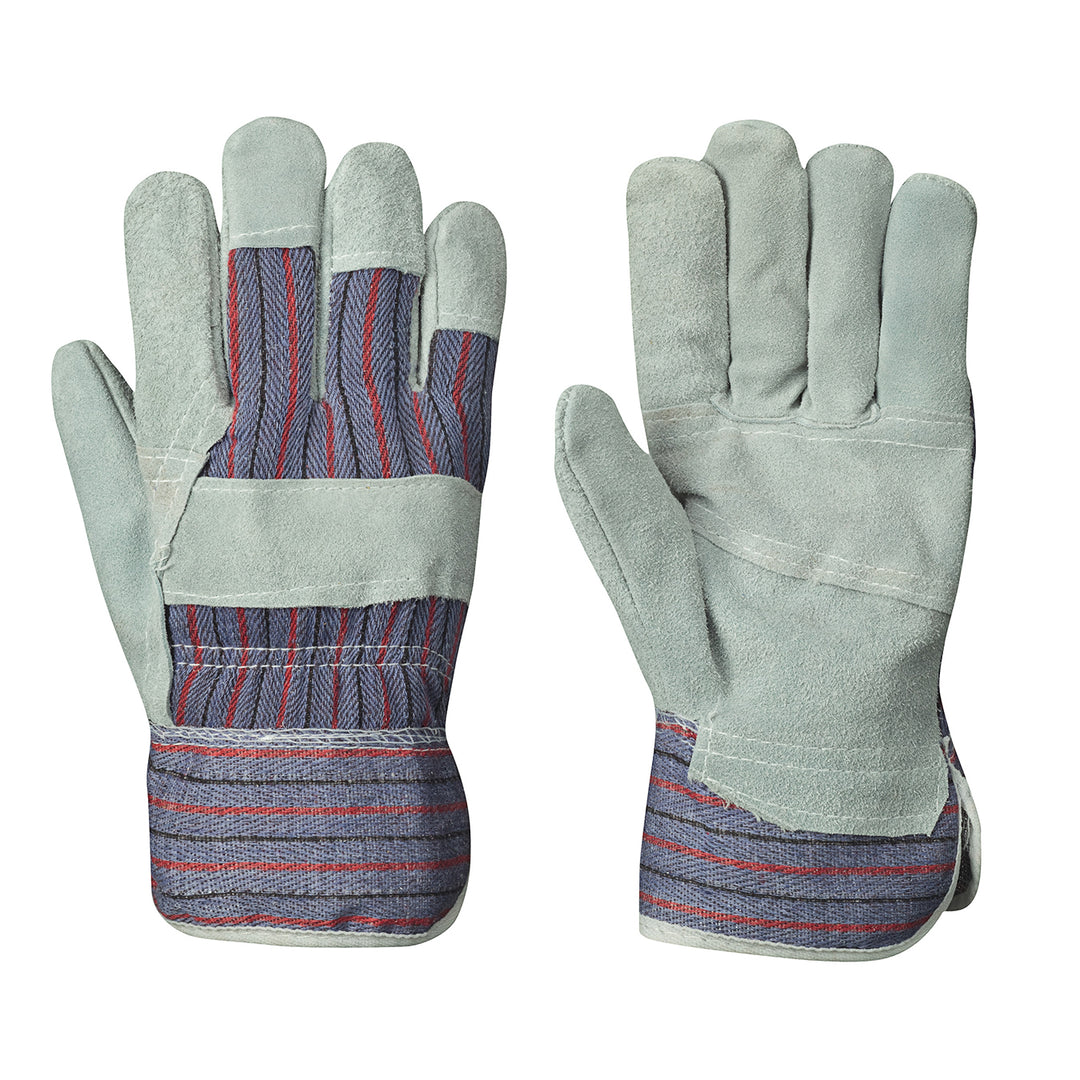 Fitters Gloves Pioneer V5022300-O/S Fitter's Cowsplit Glove, Patch Palm, Inside Elastic